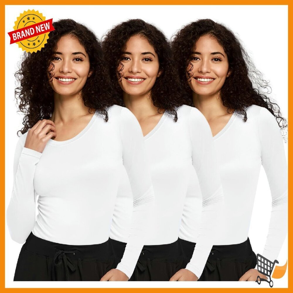 3 Pack Long Sleeve Underscrub Soft Fabric Wrinkle-Resistant Healthcare